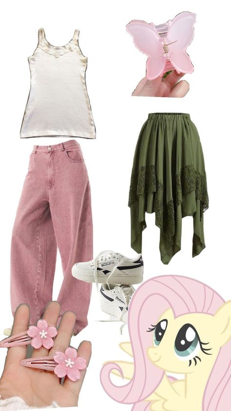 I believe fluttershy would wear this fr Fluttershy Clothes, Fluttershy Outfit, Fluttershy Costume, Fluttershy, Winter Outfit, Winter Outfits, Rainbow, How To Wear, Clothes