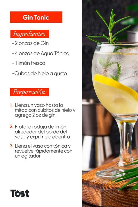 El Gin Tonic es cuando se combina gin con agua tónica para crear una deliciosa alternativa de cóctel repleta de enebro. 😎 
Ingredientes 
- 2 onzas de Gin 
- 4 onzas de Agua Tónica 
- 1 limón fresco 

Preparación 
- Llena un vaso hasta la mitad con cubitos de hielo y agrega 2 oz de gin. 
- Frota la rodaja de limón alrededor del borde del vaso y exprímelo adentro. 
- Llena el vaso con tónica y revuelve rápidamente con un agitador.

 #gin #gintonic #recetas #receta Gin Tonic Recetas, Gin Tonic, Diet Help, Gin And Tonic, Foods To Eat, Gin, Keto Diet, Alcoholic Drinks, Diet