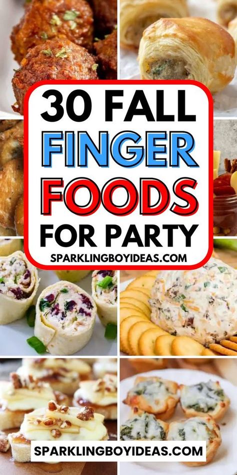 Looking for easy and delightful fall finger foods? Try these fall appetizers that will impress your guests and satisfy their cravings. Autumn Snacks, Potluck Finger Foods, Finger Appetizers, Fall Finger Foods, Finger Foods Easy Party, Bunco Food, Fall Recipes Appetizers, Fall Appetizers Easy, Savoury Finger Food