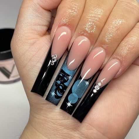 Smile Now Cry Later Nails, Smile Now Cry Later, Only Daughter, Airbrush Nails, Winter Nails Acrylic, Glamour Nails, Snake Eyes, Bling Acrylic Nails, Fire Nails