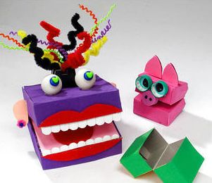 18 Creative Ideas for Making Puppets Box Puppet, Making Puppets, Hamburger Box, Puppets For Kids, Kids Rewards, Puppet Crafts, Puppet Making, How To Make Box, 1st Year