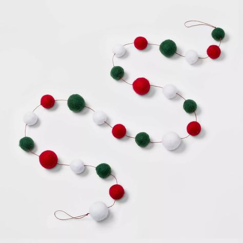 Felt Ball Christmas Garland Fall Hearth Decor, Fall Buffet Decor, Christmas Door Decorations Ideas, Christmas And Thanksgiving Decor, Front Porch Decor Christmas, Mantle Decor Fall, Montana Decor, Nostalgic Christmas Decorations, Target Christmas Decor