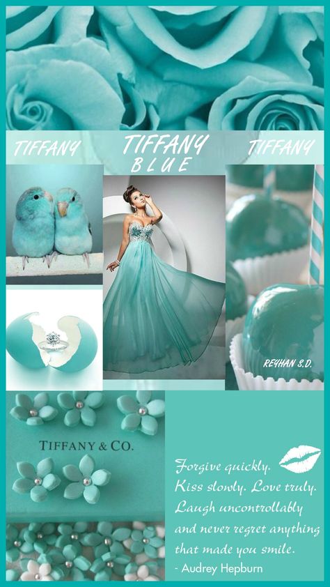 '' Tiffany Blue '' by Reyhan S.D. Tiffany Blue Color Palette, Blue Outdoor Decor, Closet Rooms, Rose Hill Designs, Branding Mood Board Inspiration, Were Engaged, Tiffany Blue Color, Tiffany Box, Tiffany Wedding