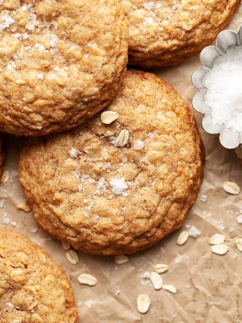 Gluten Free Brown Butter Cookies, Gluten Free Cookies Oatmeal, Oatmeal Cookies Crispy, Gf Oatmeal Cookies, Brown Butter Oatmeal Cookies, Fall Reset, Oatmeal No Bake Cookies, Gluten Free Oatmeal Cookies, Apple Oatmeal Cookies