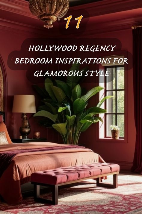 Step into a world of luxury with these stunning Hollywood Regency bedroom inspirations. I love how the rich colors and elegant furnishings create a glamorous atmosphere perfect for relaxation and style. From the deep reds to the intricate detailing in the decor, this look is all about making a statement. Let these ideas spark your creativity and transform your space into a chic sanctuary! Contemporary Art Deco Bedroom, Hollywood Regency Bedroom, Regency Bedroom, Regency Design, Art Deco Bedroom, Contemporary Art Deco, Traditional Dining Room, Plush Area Rugs, Hollywood Regency Style