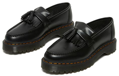 26957001 Doc Martens Loafers, Dr Martens Adrian, Dr Martens Men, Black Dr Martens, Platform Loafers, Tassel Loafers, Goodyear Welt, Crazy Shoes, Leather Tassel