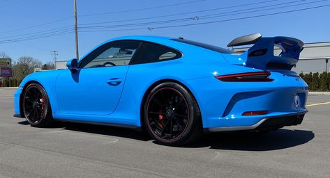 Mexico Blue Porsche, Porsche Side View, Blue Porsche Gt3, Porsche 2017, Blue Porsche, Porsche 991 Gt3, Mexico Blue, Porsche Gt, 1968 Mustang