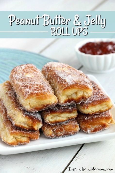 Peanut Butter and Jelly Roll Up Recipe - Inspirational Momma Peanut Butter Jelly Recipes, Peanut Butter Jelly Time, Cream Cheese Crescent Rolls, Roll Ups Recipes, Vegan Blog, Jelly Rolls, Peanut Butter And Jelly, Peanut Butter Jelly, Jelly Recipes