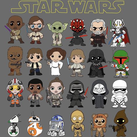 Star Wars Cartoon Drawings, Star Wars Classroom, Star Wars Crafts, Dibujo Simple, Star Wars Character, Ghost Tattoo, Star Wars Decor, Star Wars Characters Pictures, Star W