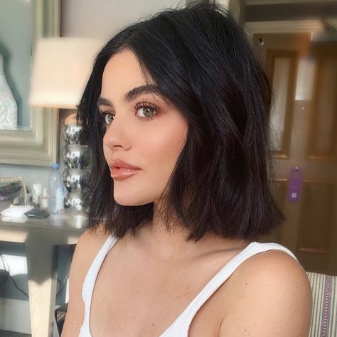 Lucy Hale Haircut, Lucy Hale Short Hair, Lucy Hale Hair, Short Hairstyle Women, Lucy Hale Style, Dream Reality, Short Dark Hair, Bold Makeup Looks, Hairstyle Women