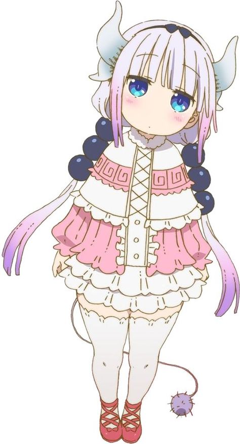 From Miss Kobayashi's Dragon Maid. Kamui Kobayashi, Kanna Kamui, Anime Gangster, Kobayashi San Chi No Maid Dragon, Dragon Maid, Maid Cosplay, Kyoto Animation, Kobayashi San, Miss Kobayashi's Dragon Maid