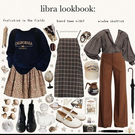 Libra Rising Aesthetic Moodboard, Libra Lookbook, Libra Clothes Aesthetic, Libra Clothing Style, Libra Rising Style Outfits, Libra Rising Fashion, Venus Libra Outfits Aesthetic, Libra Style Aesthetic, Libra Venus Fashion