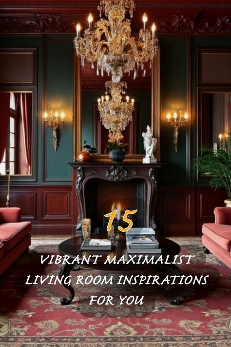 Step into a world of opulence with these vibrant maximalist living room inspirations! From luxurious chandeliers to rich jewel tones, each design invites warmth and elegance into your home. Discover how to mix bold colors and intricate patterns to create a space that's both comfortable and striking. Get ready to transform your living area into a stunning showcase of personality and style! Maximalist Living Room Ideas, Maximalist Interior Living Room, Moody Living Room Jewel Tones, Jewel Living Room, Jewel Tone Aesthetic, Luxurious Chandeliers, Maximalist Living Room Decor, Vibrant Maximalist, Japandi Dining Room