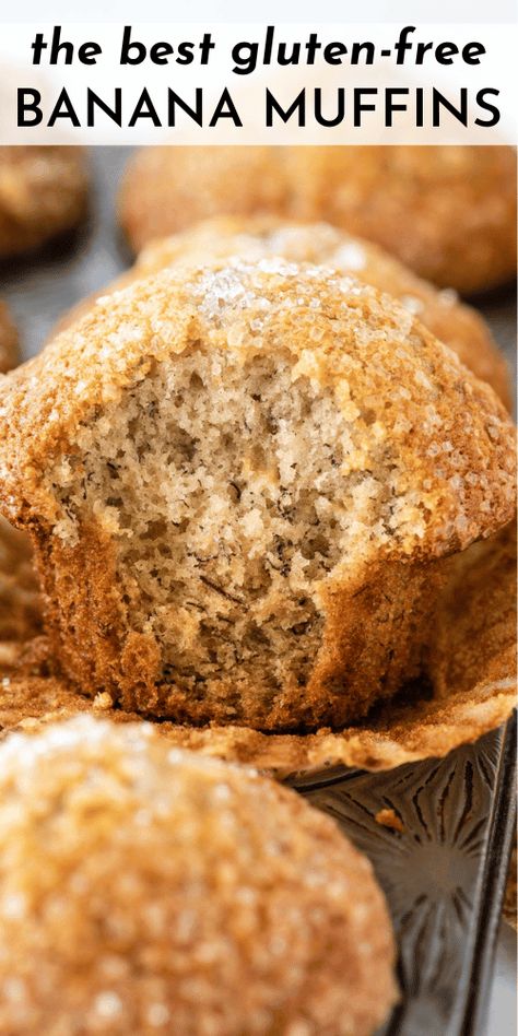 Gluten Free Flour Banana Muffins, Banana Bread Muffins Gluten Free, Gluten And Dairy Free Banana Muffins, Gf Banana Bread Muffins, King Arthur Gluten Free Muffin Mix Recipes, Best Gluten Free Banana Muffins, Gluten Free Banana Muffins Recipes, Gluten Free Banana Cupcakes, Banana Muffin Gluten Free