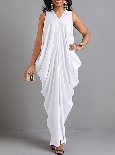 Hot Gowns, Wedding Guest Dresses Long, Cocoon Dress, Collection Ideas, Womens Sheath Dress, Womens Prom Dresses, Dinner Outfit, White Dress Party, Split Maxi Dress