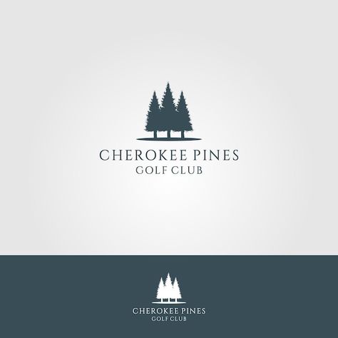 Vector pine tree golf club logo design | Premium Vector #Freepik #vector #golf-tournament #golf #golf-course #league-logo Pine Logo, Club Logo Design, Tent Logo, Golf Club Logo, Land Development, Tree Logos, Club Logo, Golf Tournament, Pine Forest