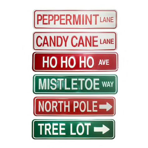 Assorted Christmas Street Wall Sign By Ashland® http://www.michaels.com/m/10559297 Christmas Signage, Christmas Street, Street Wall, Christmas Pops, Christmas School, Christmas Photography, Street Sign, Christmas Templates, Holiday Prints