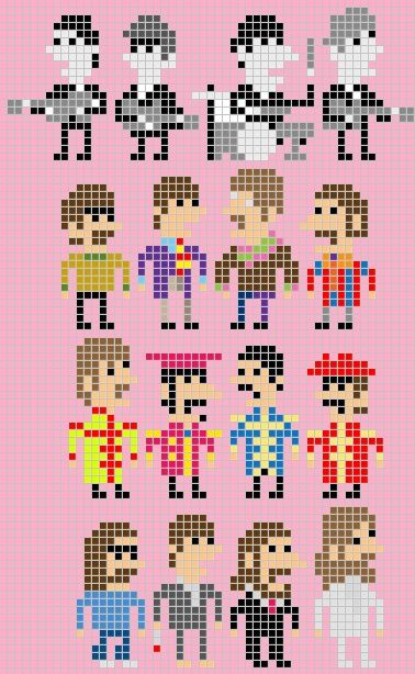 The Beatles Cross stitch or perler pattern Beatles Cross Stitch Pattern, The Beatles Perler Beads, Beatles Perler Beads, The Beatles Crochet Pattern, The Beatles Alpha Pattern, Crochet Beatles, Beatles Diy, Beatles Cross Stitch, Beatles Crafts