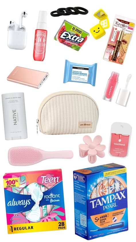 School Emergency kit ⛑️ Fragrance Free Makeup, School Emergency Kit, Month Workout Challenge, School Backpack Essentials, Girl Kit, Room Organization Bedroom, Backpack Essentials, School Kit, Emergency Bag