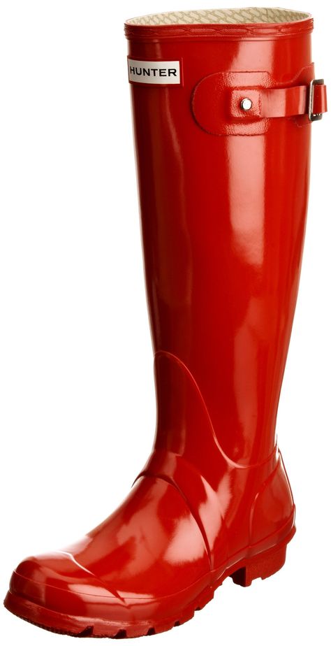 Amazon.com: Hunter Womens Original Gloss Rain Boot: Shoes Baby Raincoat, Long Rain Coat, North Face Rain Jacket, Wellington Boot, Wellington Boots, Hooded Raincoat, Raincoats For Women, Walk This Way, Women Hunters