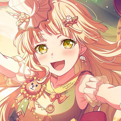 Tsurumaki Kokoro - Bandori Icon Bandori Icons, Foreign Exchange Student, Rythm Game, My Childhood Friend, Exchange Student, Game Icon, Childhood Friends, Girls Party, Girl Bands