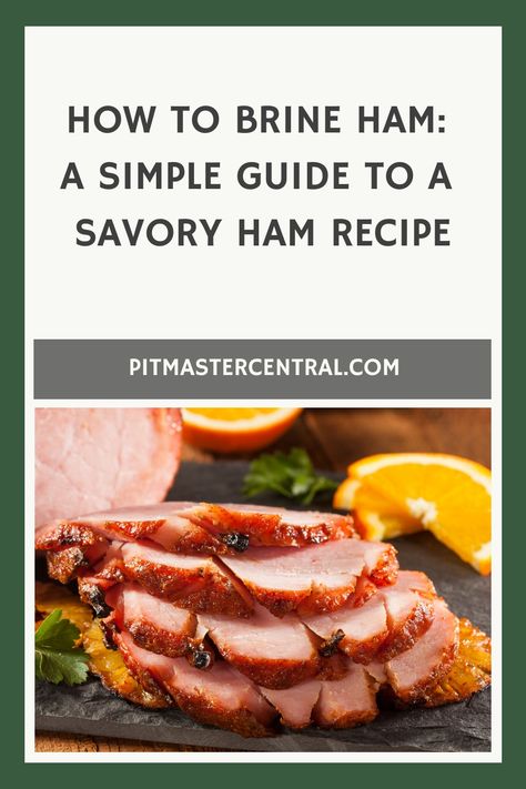 Learn how to perfectly brine ham with this easy guide. Your next holiday meal will be a hit! #hamrecipe #briningham #holidaycooking How To Brine Ham, Brine For Ham, Curing Ham At Home, Uncured Ham Recipe, Fresh Ham Brine Recipe, Ham Brine Recipe, Curing Ham, Fresh Ham Recipe, Juicy Ham