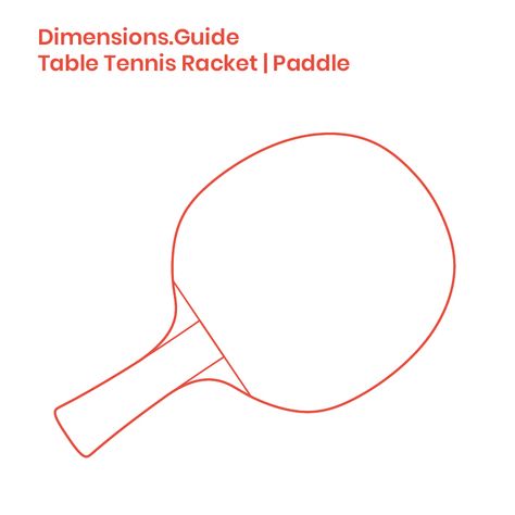 Table Tennis | Ping Pong Paddles are laminated rubber sponge covered wooden rackets comprised of a blade and a handle. Ping pong paddles have an average blade length of 6.7” | 17 cm, an average blade width of 5.9” | 15 cm, and an overall length between 9.45”-10.25” | 240-260 mm. Diy Ping Pong Table, Table Template, Table Tennis Racket, Tennis Rackets, Ping Pong Paddles, Table Tennis, Everyday Objects, Ping Pong, Tennis Racket