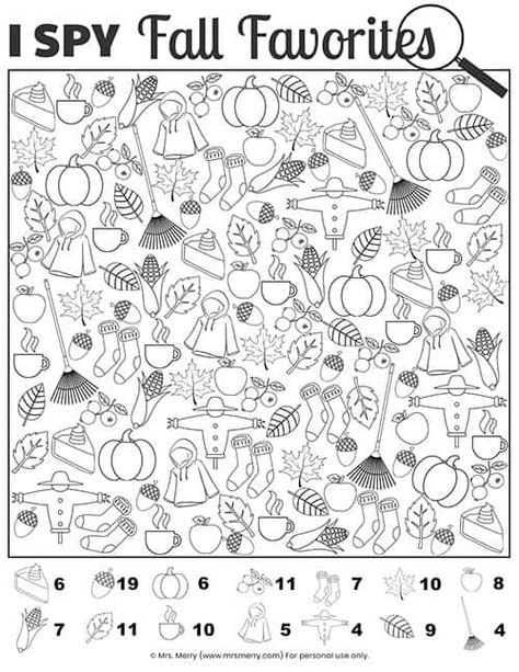 Free Printable I Spy Fall Favorites Thanksgiving Activity - Mrs. Merry Drawing Vegetables, Halloween Placemats, Easy Doodles, Doodles Drawings, Color Drawing, Christmas Doodles, Food Board, Thanksgiving Activities, Sketches Easy