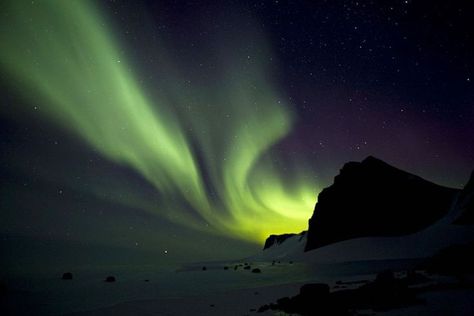 Antarctica Southern Lights Green Aurora, Southern Lights, Polar Night, Atmospheric Phenomenon, Mediterranean Cruise, Breathtaking Places, Solar Wind, Caribbean Islands, Cruise Ship