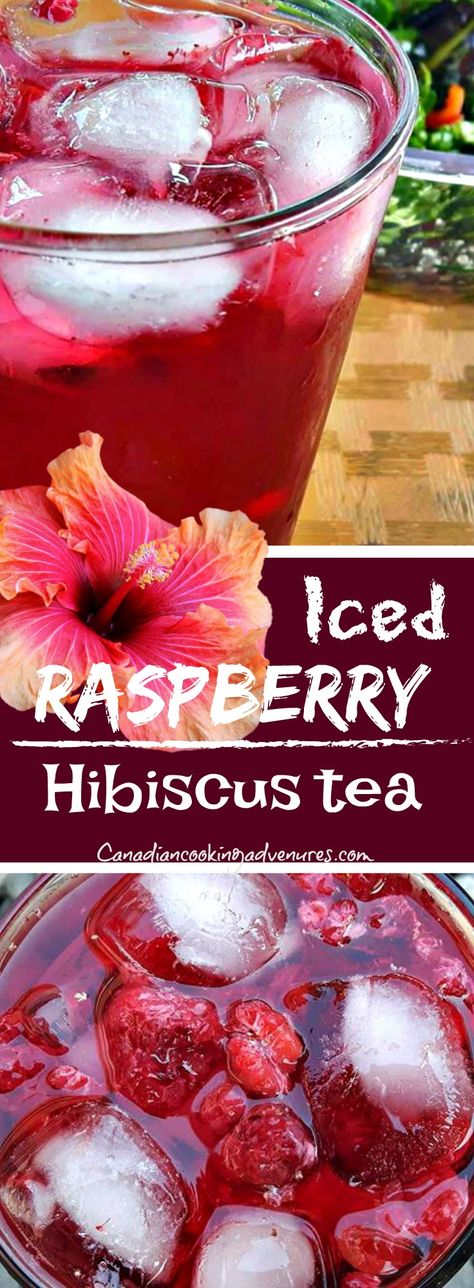 Raspberry Hibiscus Tea, Hibiscus Tea Recipe, Hibiscus Recipe, Infused Tea, Moringa Tea, Sweet Tea Recipes, Simply Lemonade, Tea Drink Recipes, Recipes Drinks