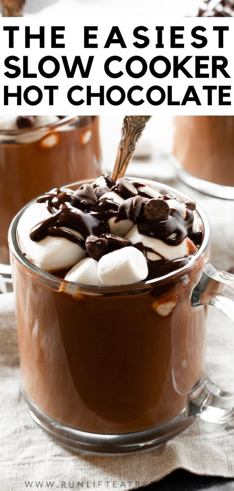 crockpot hot chocolate recipes Hot Cocoa Crockpot Recipe, Slow Cooker Hot Chocolate Recipe, Crock Pot Hot Chocolate Recipe, Slow Cooker Hot Chocolate, Creamy Hot Chocolate Recipe, Crock Pot Hot Chocolate, Red Velvet Hot Chocolate, Hot Chocolate Ingredients, Crockpot Hot Chocolate