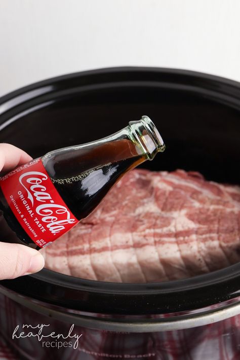 Slow Cooker Coca Cola Pulled Pork Recipe Pulled Pork Crock Pot Recipes Bbq, Coke Pulled Pork, Bbq Pork Loin, Gluten Free Pumpkin Cake, Pork Roast Crock Pot Recipes, Pulled Pork Roast, Crockpot Pork Roast, Crock Pot Pulled Pork Recipe, Pot Roast Crock Pot Recipes