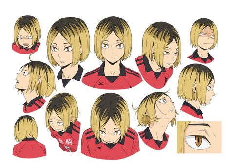 Haikyuu Season 4, Pelo Anime, Kenma Kozume, Model Sheet, Haikyuu Manga, Haikyuu Characters, Sports Anime, Character Sheet, Manga Characters