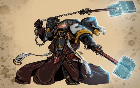 Space Marine Artwork, Warhammer Space Marine Art, Samurai Space Marine, Warhammer 40k Space Marine Art, Warhammer 40k Deathwatch, Thunder Hammer, Warhammer Marine, Titan Armor, Warhammer 40k Space Marine