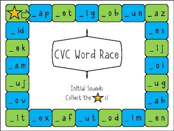 CVC Board Game (Nonsense Words Center) Nonsense Word Games, Printable Word Games, Multisensory Phonics, Race To The Top, Cvc Word Practice, Cvc Word Work, Word Work Centers, Reading Projects, Nonsense Words