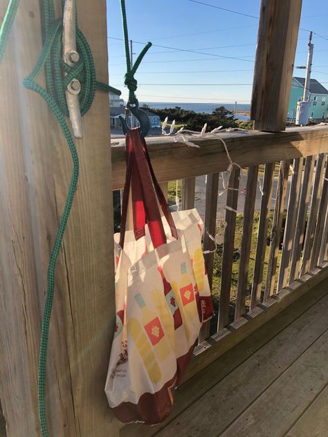 We built a pulley to lift our groceries! – Simple Southern Basket Pulley System, Balcony Pulley System, Pulley System For Groceries, Pully System, Shed With Loft, Tiny House Living Room, Grocery Basket, Types Of Knots, Block And Tackle