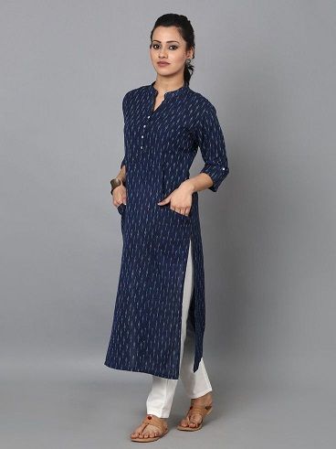 Pocket Style Kurti डिजाइनर कपड़े, Simple Kurta, Indian Kurti Designs, Salwar Pattern, Churidar Designs, Simple Kurta Designs, Kurti Patterns, Designer Kurti Patterns, Simple Kurti Designs