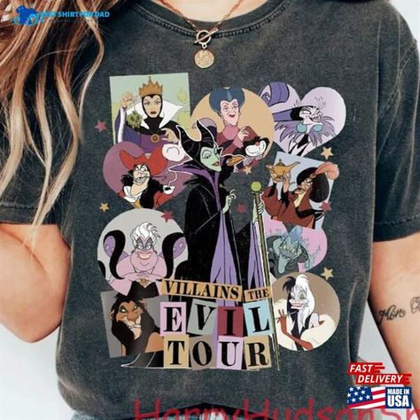 Retro Disney Villains Evil Tour Shirt Villians Characters Concert Music Sweatshirt Classic Check more at https://bestshirtfordad.com/product/retro-disney-villains-evil-tour-shirt-villians-characters-concert-music-sweatshirt-classic/ Villians Characters, Music Sweatshirts, Retro Disney, Disney Shirt, Tour Shirt, Disney Villains, Cartoon Wallpaper, Unisex Sweatshirt, Classic T Shirts