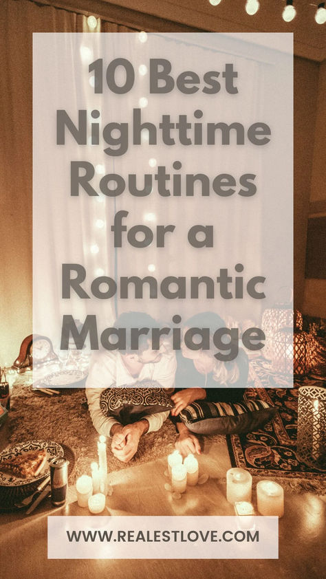 Some ideas for creating a romantic marriage nighttime routine: How To Set The Mood For Romance, Couple Routine, Romantic Marriage, Lower Back Pain Exercises, Spa Night, Nighttime Routine, Best Winter Outfits, Night Couple, Physical Touch