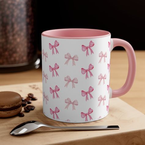 Painted Mugs Ceramic, Cute Mugs Aesthetic, Trendy Mugs, Coquette Stuff, Food Photography Studio, Pink Mug, Mugs Ceramic, Painted Mugs, Valentines Mugs