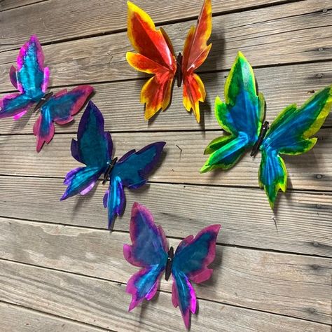 Butterfly Yard Art, Butterfly Garden Art, Metal Flowers Garden, Metal Butterfly Wall Art, Outdoor Metal Art, Recycled Garden Art, Fence Art, Metal Butterfly, Metal Yard Art