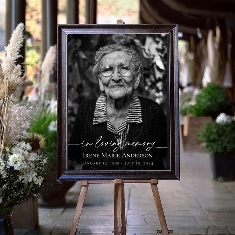 In Loving Memory Memorial Funeral Tribute Poster | Zazzle Tribute Poster, Welcome Friends, Loving Memory, Memorial Service, In Loving Memory, Your Photo, Welcome Sign, Family Members, Friends Family