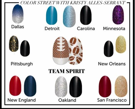 Nails Color Street, Nail Combos, Street Football, Football Nails, Mixed Mani, Beauty Tricks, Street Nails, Waste Time, Pedicures