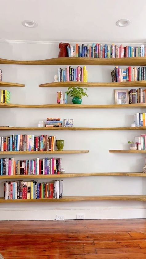 DIY • Instagram Billy Inspired Bookcase, Diy Instagram, Organic Architecture, Instagram Diy, Diy Wall Decor, Bookshelves, Light Colors, Book Lovers, Book Art