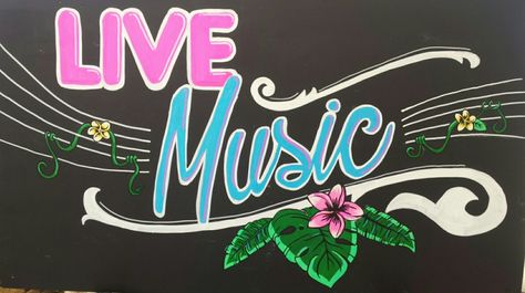 Live music chalkboard sign Live Music Chalkboard Sign, Live Music Chalkboard, Music Chalkboard, Spring Music, Room Music, Marker Board, Music Signs, Music Board, Chalkboard Sign