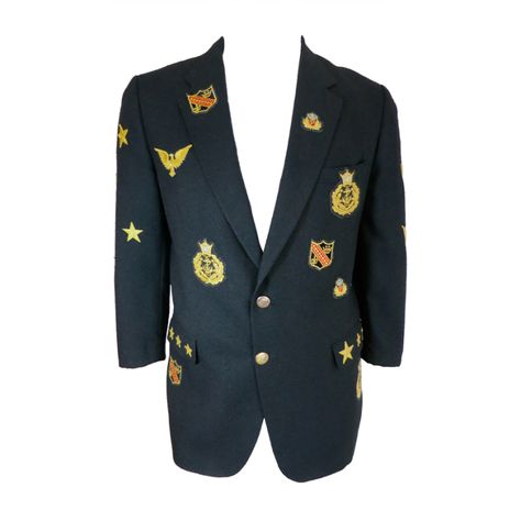 1stdibs | Vintage PIERRE CARDIN Mens Couture multi-patch naval blazer Mens Couture, Dress Up For Boys, Fashionable Men, Designer Jackets, Chic Accessories, Pierre Cardin, Jacket Design, Double Breasted Suit Jacket, Fashion Boutique