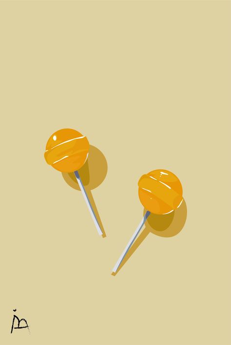 Lollipop Painting, Lollipop Drawing, Lollipop Illustration, Swaggy Art, Yellow Lollipop, Boho Posters, Illustration Challenge, Candy Drawing, Yellow Aesthetic Pastel