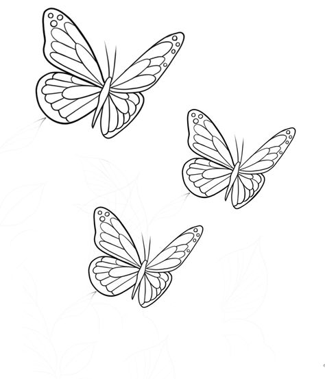 Butterflies Tattoo Outline, Butterfly Tattoo Stencil Design, Butterflies Tattoo Stencil, Monarch Butterfly Tattoo Stencil, Beginner Tattoo Stencils Outline, Monarch Butterfly Outline, Butterfly Tattoo Template, Butterflies Outline, Butterfly Tattoo Outline