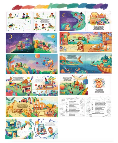 Children's Book Layout, Book Illustration Layout, Children's Story Book, Book Illustration Design, Story Books Illustrations, 동화 삽화, Illustration Art Kids, Children Book Illustration, Books Illustration