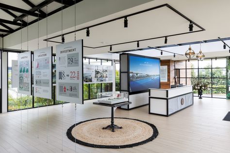 Property Showroom Design, Scandinavian Office, Home Gym Basement, Showroom Ideas, Sales Gallery, Galleries Architecture, Property Branding, Marketing Office, Experiential Design